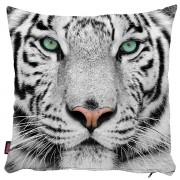 Beyaz Kaplan Yastık Kılıfı